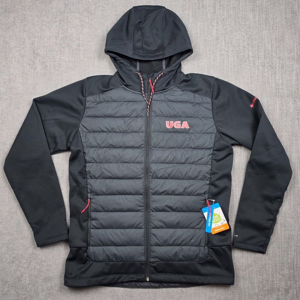Georgia Bulldogs Columbia Full Zip Jacket Men’s L Retail $120 Hoodie Puffer